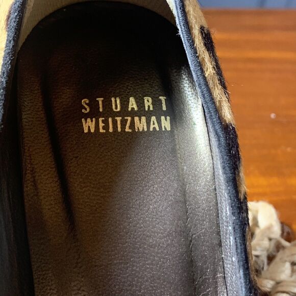 Stuart Weitzman‎ 7M Leopard Calf Hair Stiletto Animal tan black Platform - Picture 7 of 14